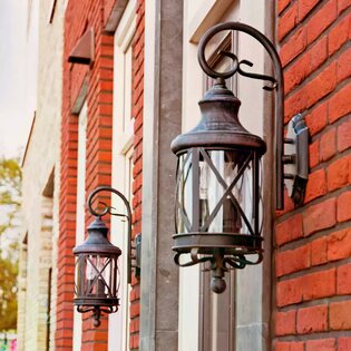 Wandlamp buiten landelijk