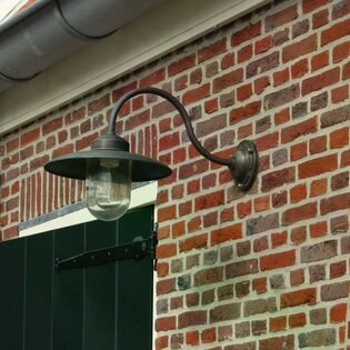 Bronzen wandlamp