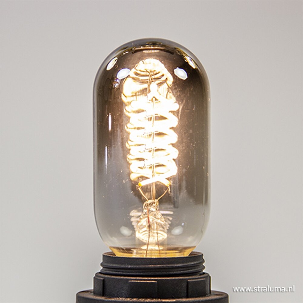 LED Kooldraadlamp Curl Titanium T45  &Oslash;45mm E27 4W  Dimbaar