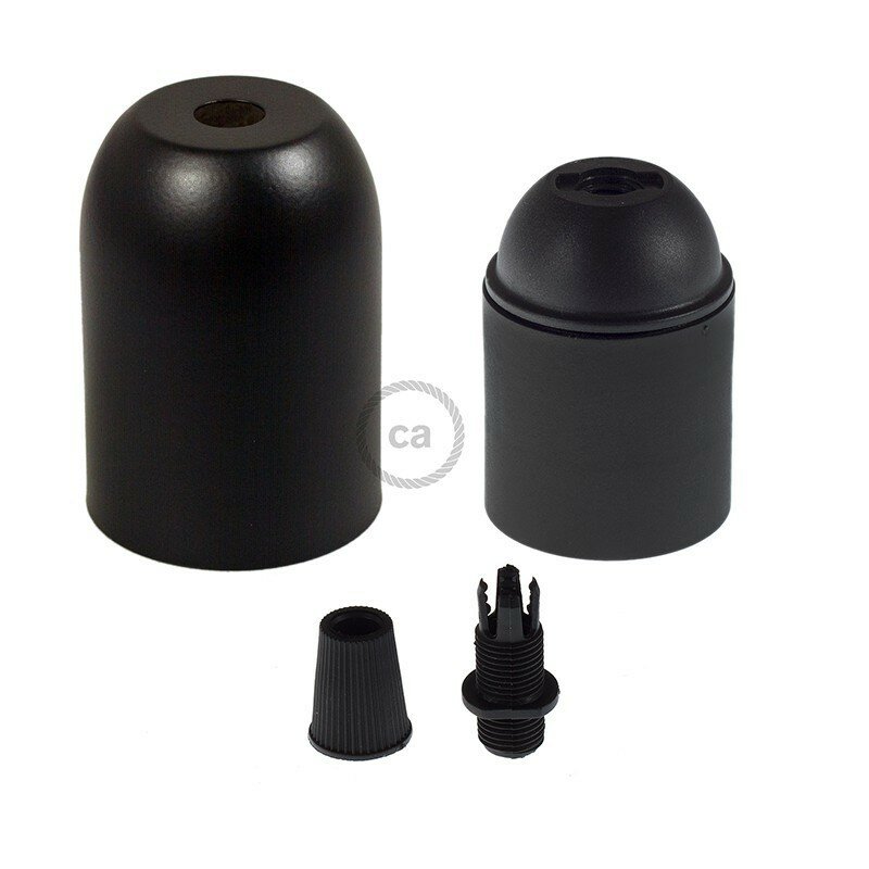 Dekorative Fassung Schwarz (Aluminium) | E27