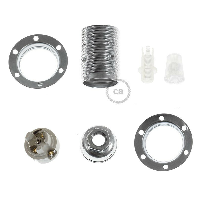 Industrial Lamp Holder E14 | Silver ECO