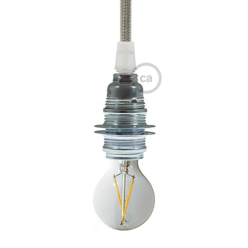 Industrial Lamp Holder E14 | Silver ECO