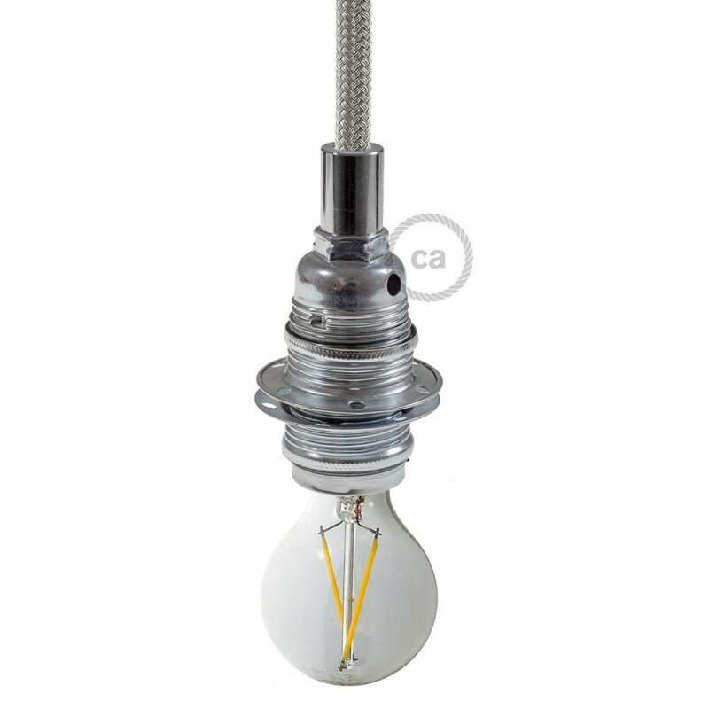 Industrial Lamp Holder E14 | Silver LUXE