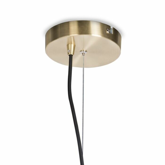 Moderne Hanglamp Messing met Smoke Glas 50 cm - Ball