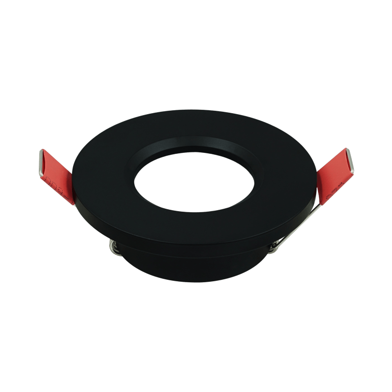 LED Recessed Spot Fixture Black Round IP65 | For Bathroom