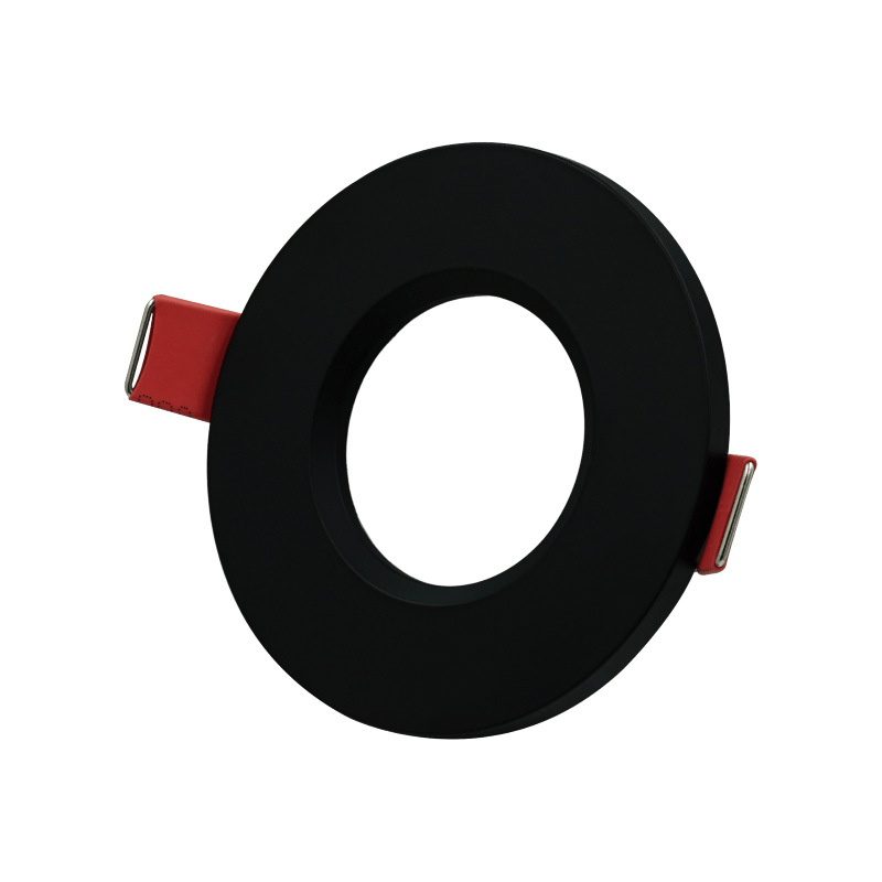 LED Recessed Spot Fixture Black Round IP65 | For Bathroom