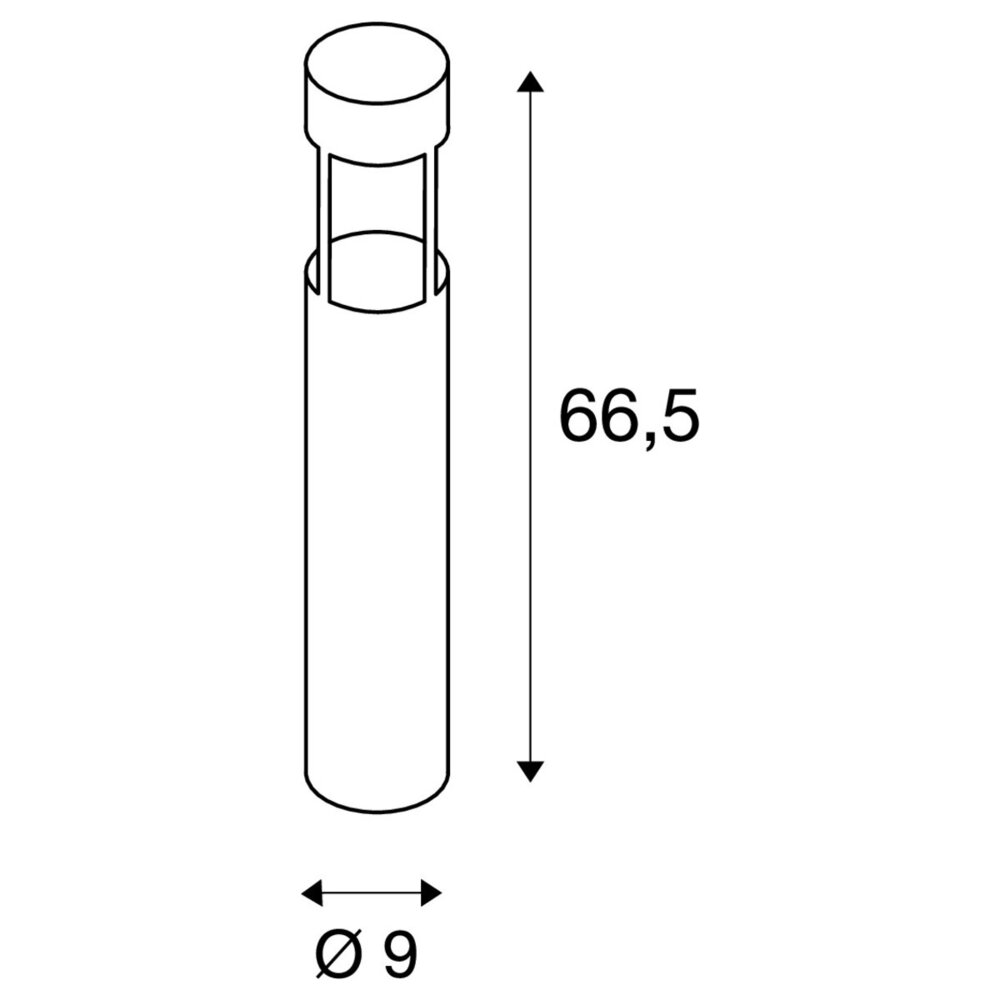Standing Outdoor Lamp SLOTS 65 | 66.5 cm | 4.5W 3000K | Anthracite