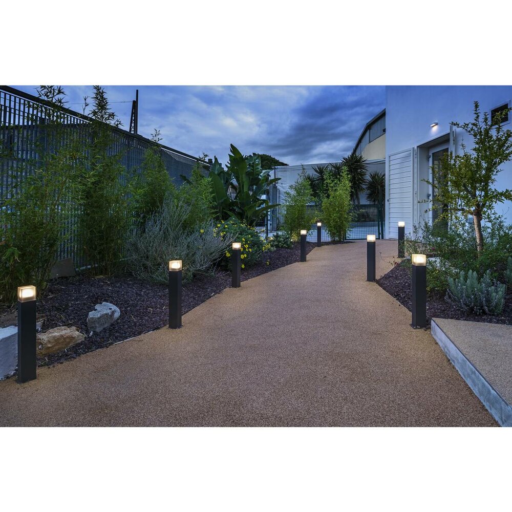 Stehende Au&szlig;enlampe GRAFIT Quadrat | 60 cm | E27