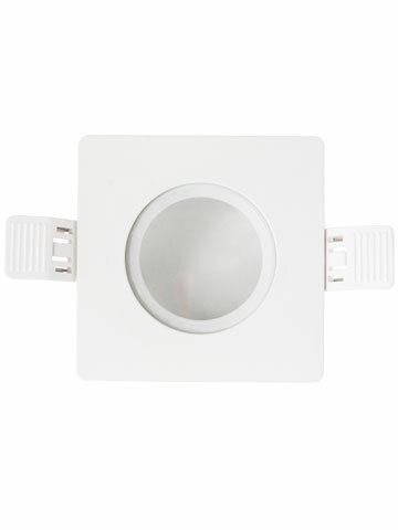 LED Recessed Spotlight Fixture - White Square IP65 | Bathroom 90mm