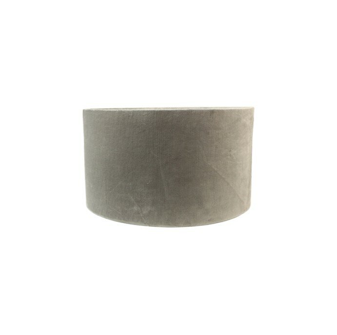 Runde Lampenschirm &oslash;25x25x18 Hellgrau-Stoff