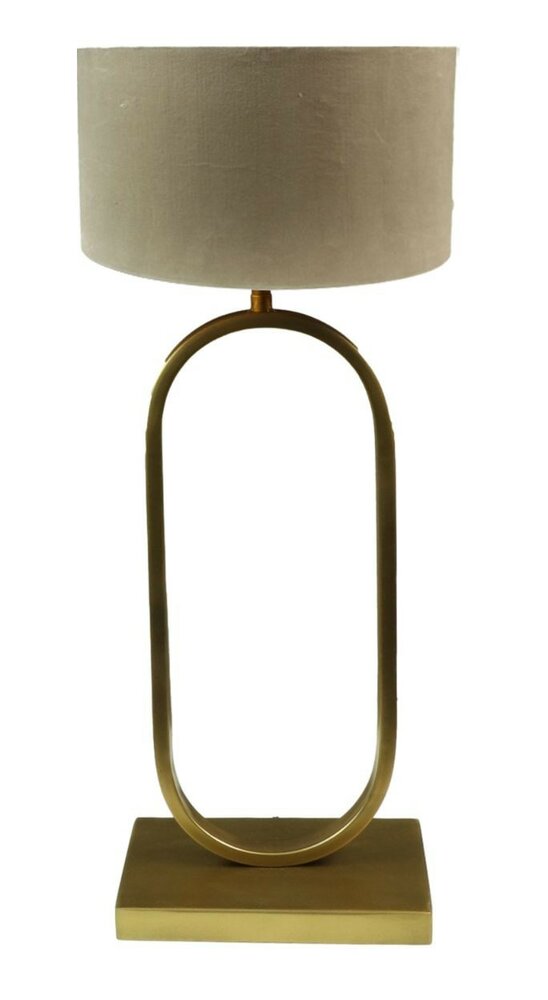 Round Lamp Shade &oslash;25x25x18 Warm Gray Fabric