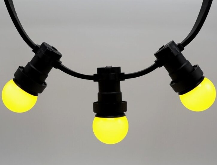 E27 Gelbe LED-Lampe 45mm 1W aus Polycarbonat