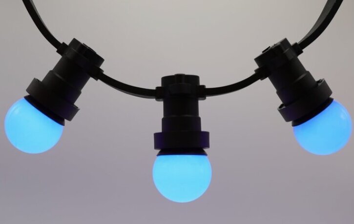 E27 Blue LED Bulb 45mm 1W Polycarbonate