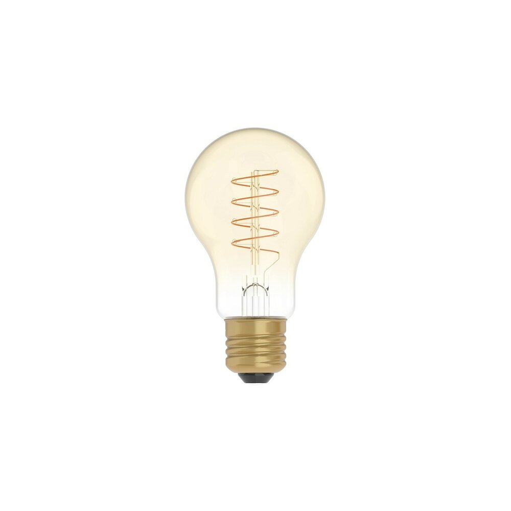 LED Gouden Gloeilamp Carbon Lijn Gebogen Spiraal Filament Druppel A60 4W 250Lm E27 1800K Dimbaar - C03