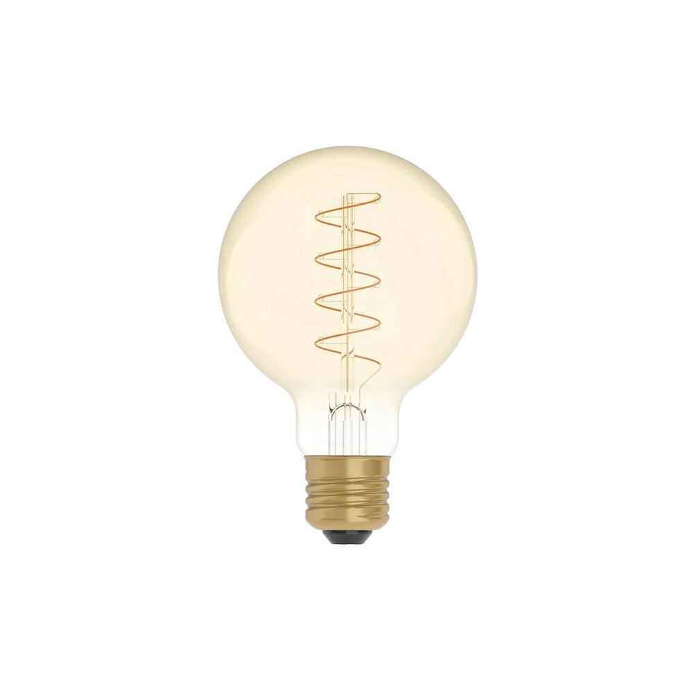 LED Gouden Gloeilamp Carbon Lijn Gebogen Spiraal Filament Globe G80 4W 250Lm E27 1800K Dimbaar - C05