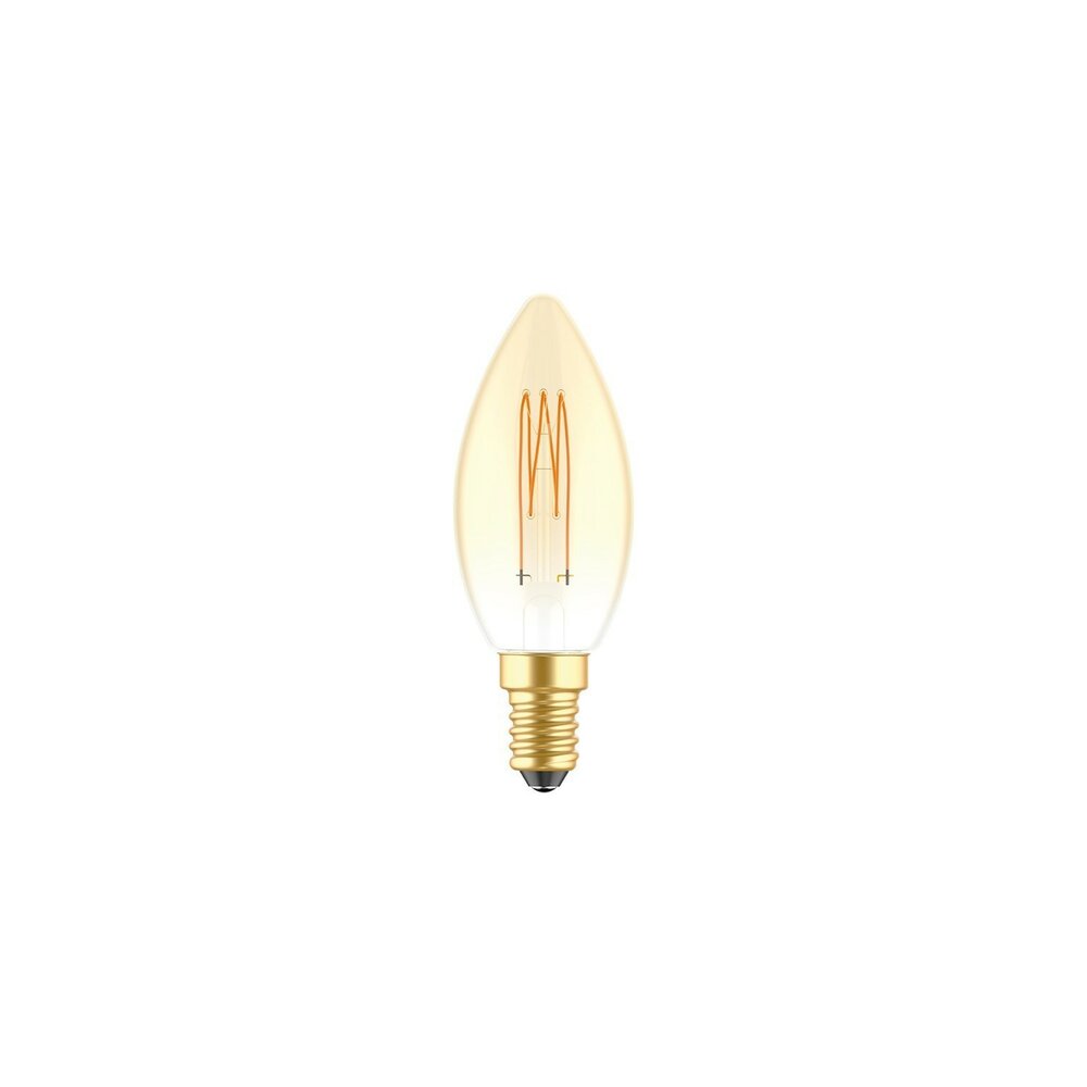 LED Gouden Gloeilamp Carbon Lijn Filament Kooi Kaars C35 3,5W 300Lm E14 2700K Dimbaar - C51