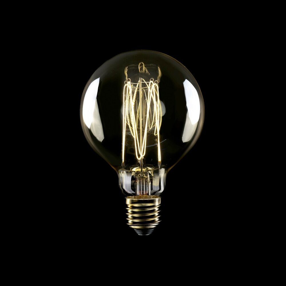 LED Gouden Gloeilamp Carbon Lijn Filament Kooi Globe G95 7W 640Lm E27 2700K Dimbaar - C55 donker