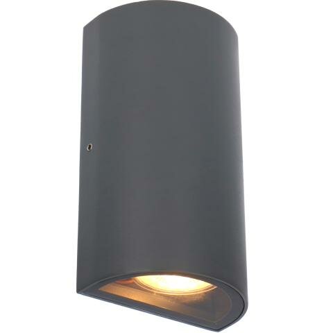 Buitenwandlamp zonder lichtbron 2xGU10 modern zwart