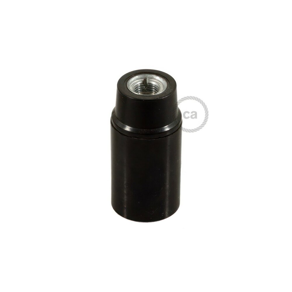 E14 lamp holder in bakelite black