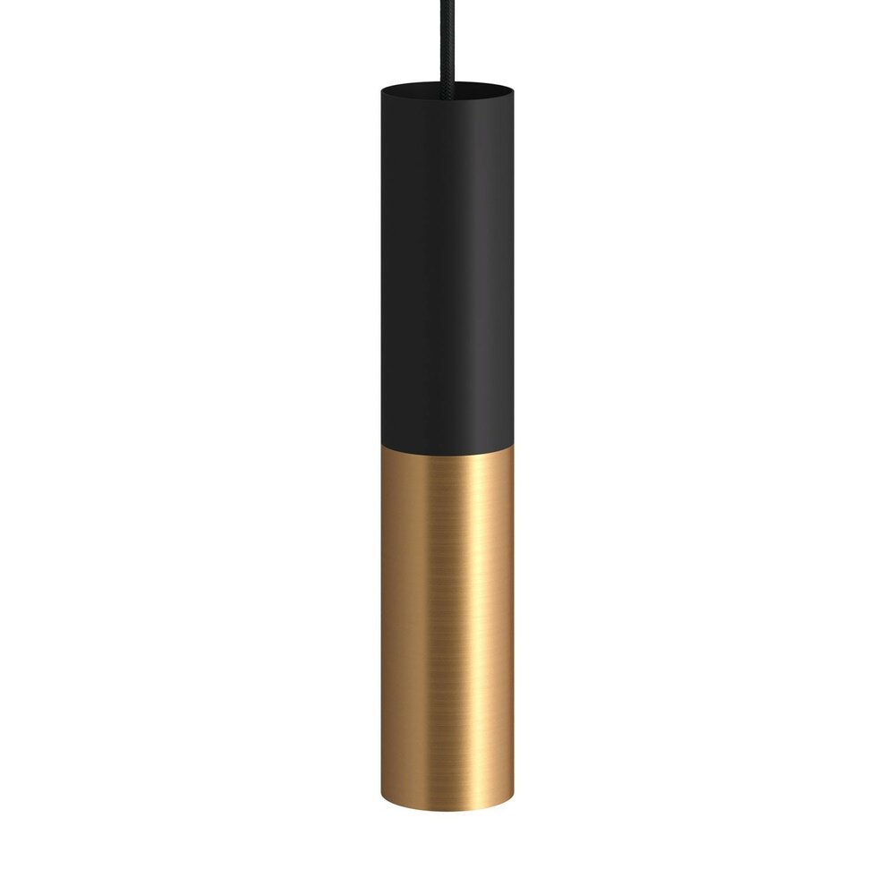 Double metal spotlight E14 black &amp; brushed bronze