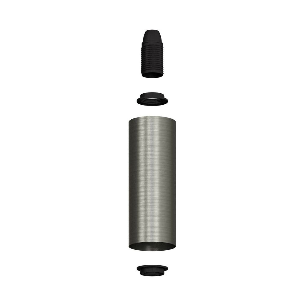 Metal spotlight E14 brushed titanium