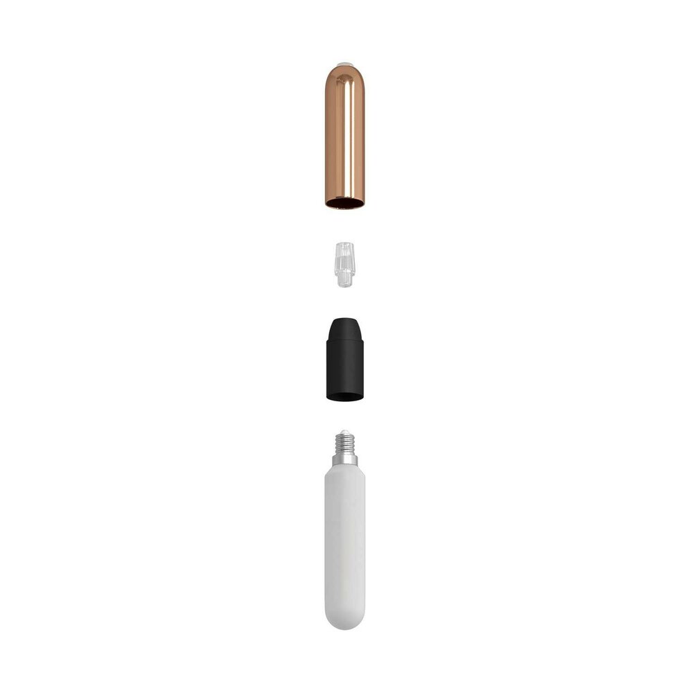 Hanglamp met 3 pendels en lichtbronnen koper &ndash; Made in Italy