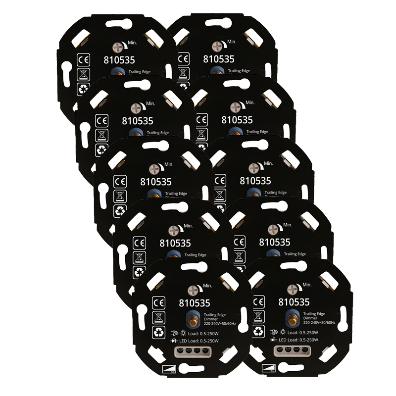 TRIAC LED Dimmer 0-5-250W Universeel &ndash; Wisselschakeling (10-pack)