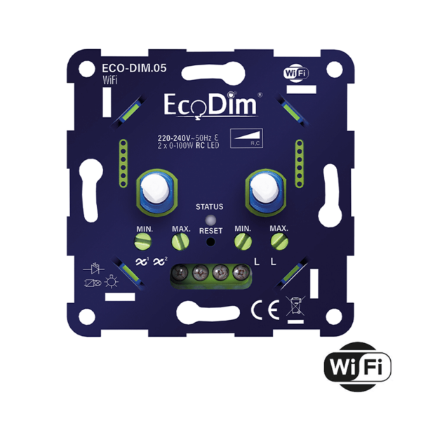 ECODIM | WiFi LED Dimmer Duo | 2x 100W | Tuya | Trailing Edge | App Control