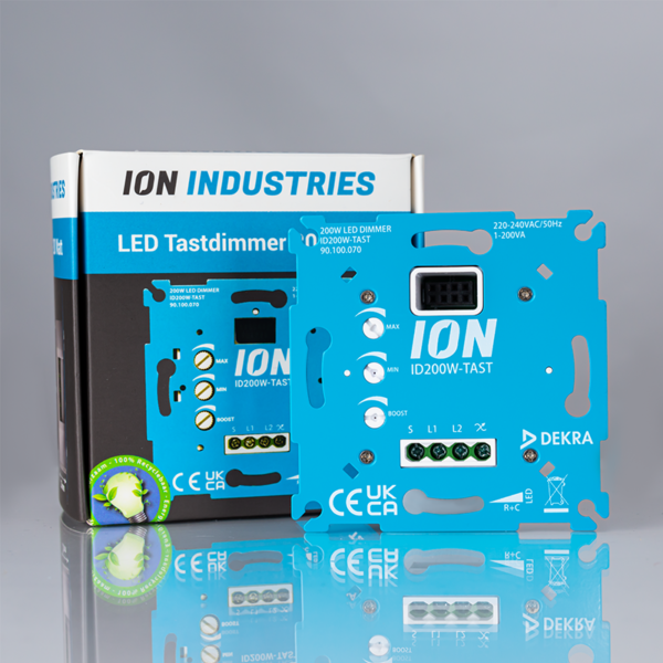 ION INDUSTRIES | LED Tastdimmer | 0&ndash;200W | Fase-afsnijding (RC)