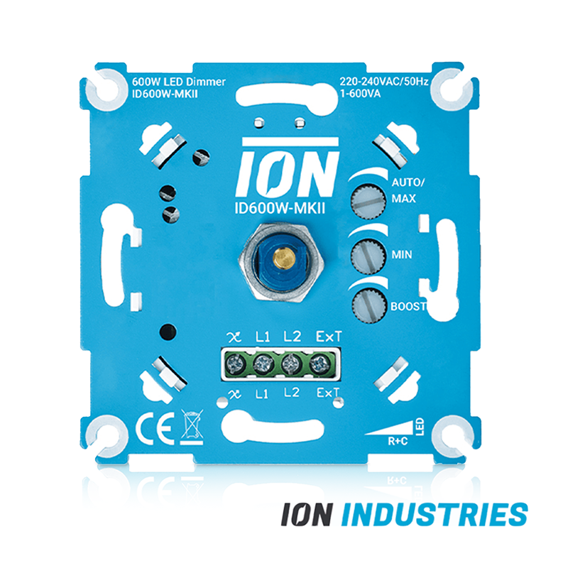 ION INDUSTRIES | LED-Dimmer | Unterputz | 0,3&ndash;600W | Phasenabschnitt (RC)