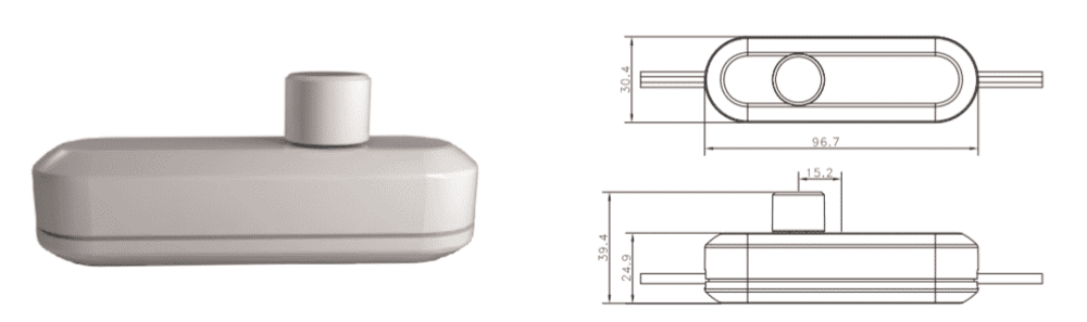 LED Inline Dimmer | 0&ndash;50W | White | Trailing Edge (RC)