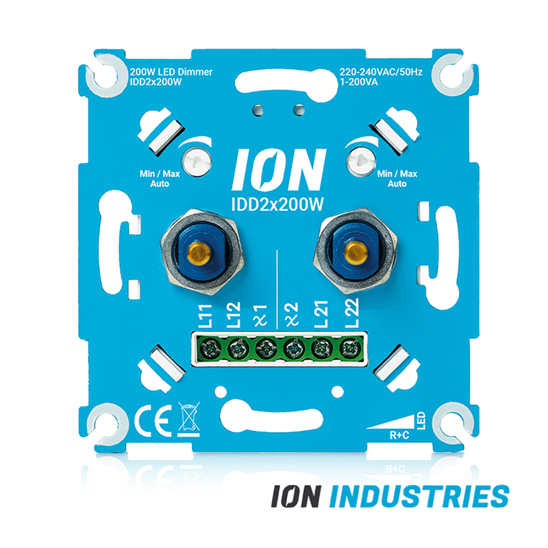 DUO TRIAC LED DIMMER | 2&times;0.3-200 WATT | ION INDUSTRIES