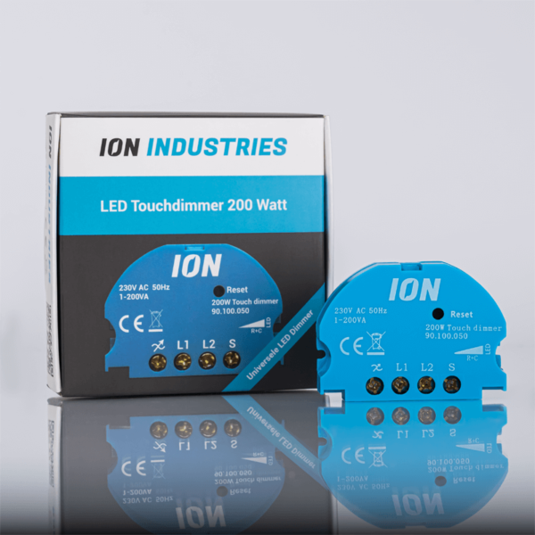 ION INDUSTRIES | LED Touch Dimmer | 0,3&ndash;200W | Fase-afsnijding (RC)