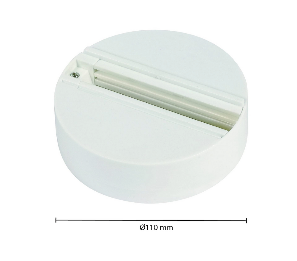 3-fase monopoint adapter | Wit | Voor 1 railspot