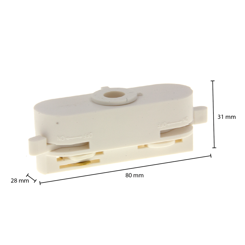1-fase rail | Pendeladapter voor hanglamp | wit