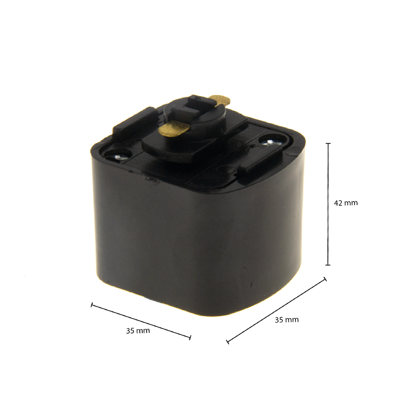 1-fase rail | Vierkante pendeladapter voor hanglamp | zwart
