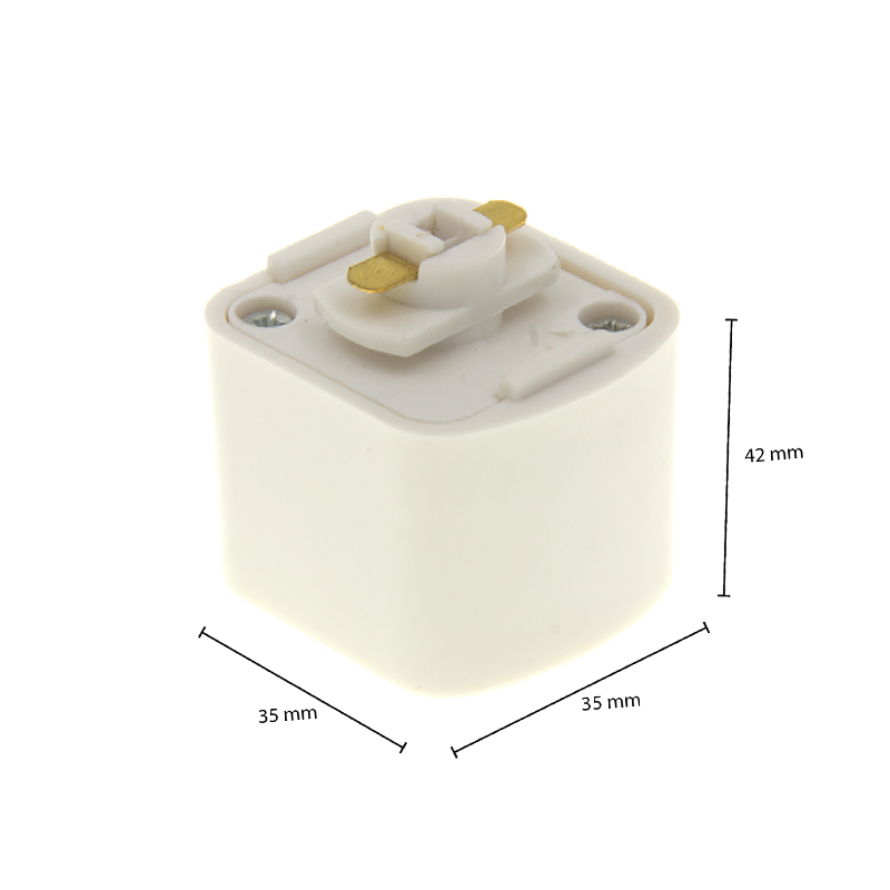 1-fase rail | Vierkante pendeladapter voor hanglamp | wit