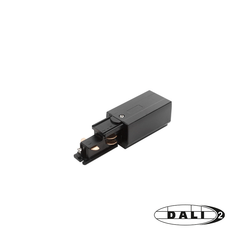 DALI 3-fase rail power connector rechts | Zwart