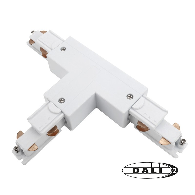 DALI 3-fase rail T-connector links 2 | Wit