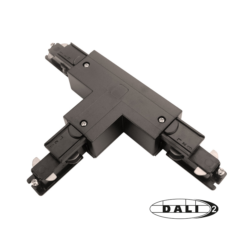 DALI 3-fase rail T-connector links 2 | Zwart
