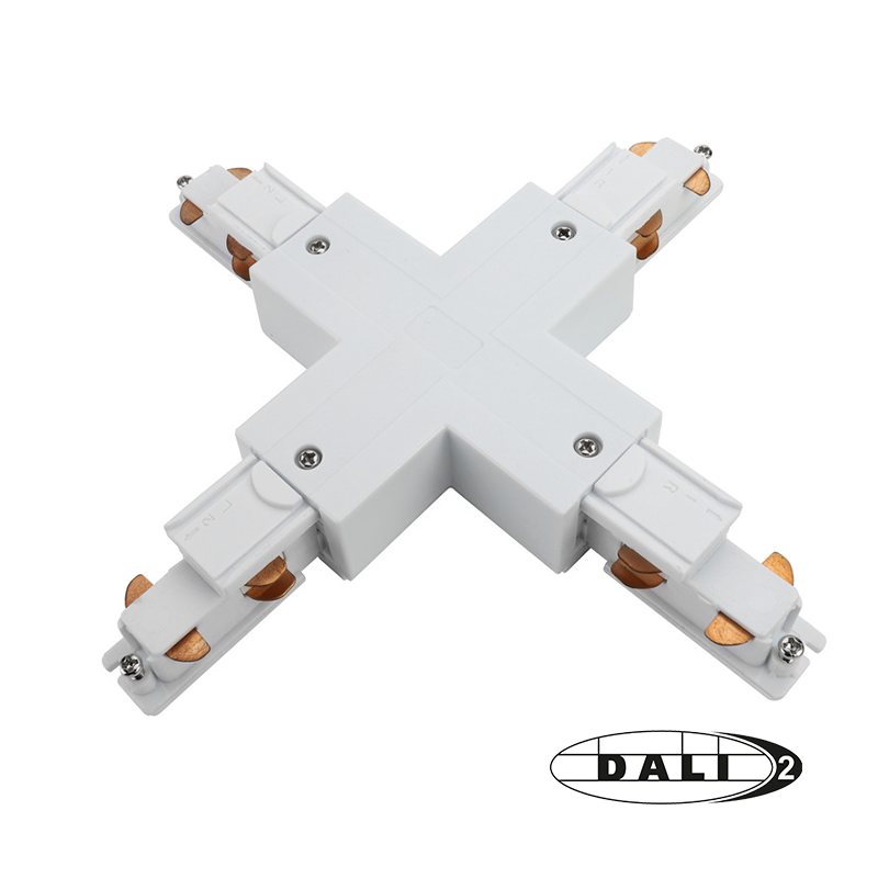 DALI 3-fase rail | X-vorm connector | Zwart | EURTRAC maat