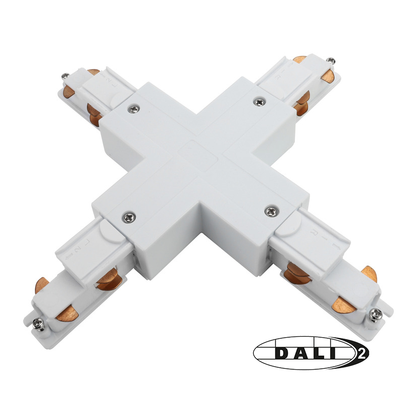 DALI 3-fase rail | X-vorm connector | Zwart | EURTRAC maat