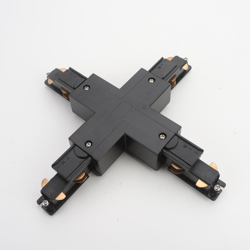 DALI 3-fase rail | X-vorm connector | Zwart | EURTRAC maat