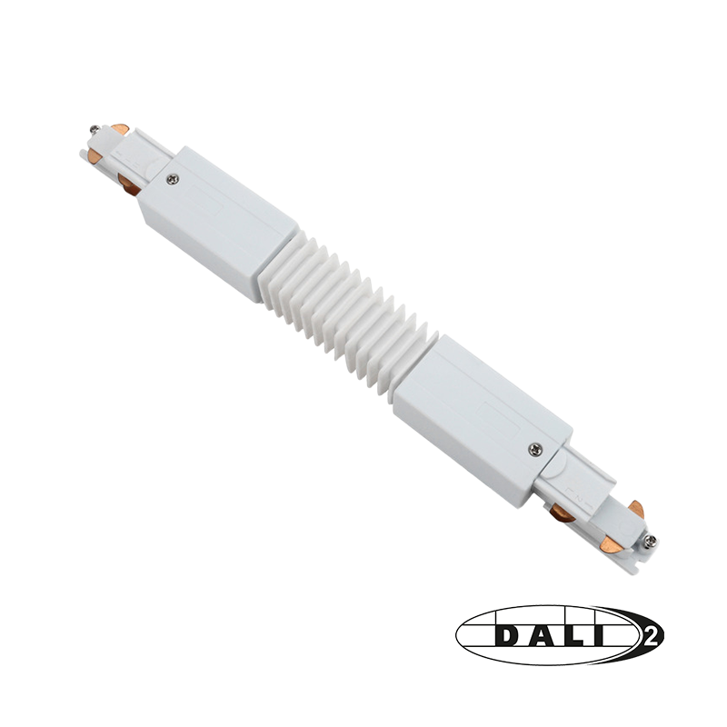 DALI 3-fase rail | Flexibele connector | Wit | EURTRAC maat
