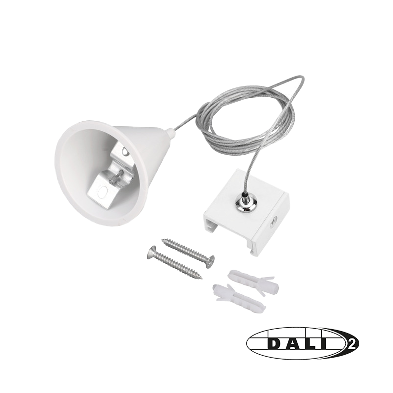 DALI 3-fase rail | Pendelset | 1,5 meter | Wit | EURTRAC maat