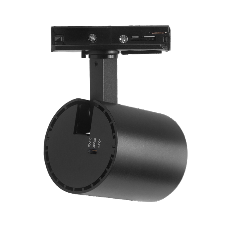 1-fase railspot 10W zwart met instelbare lichtkleur (3000K-4000K-5700K)