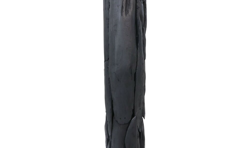 Vloerlamp Rond 145cm &ndash; Zwart Teak