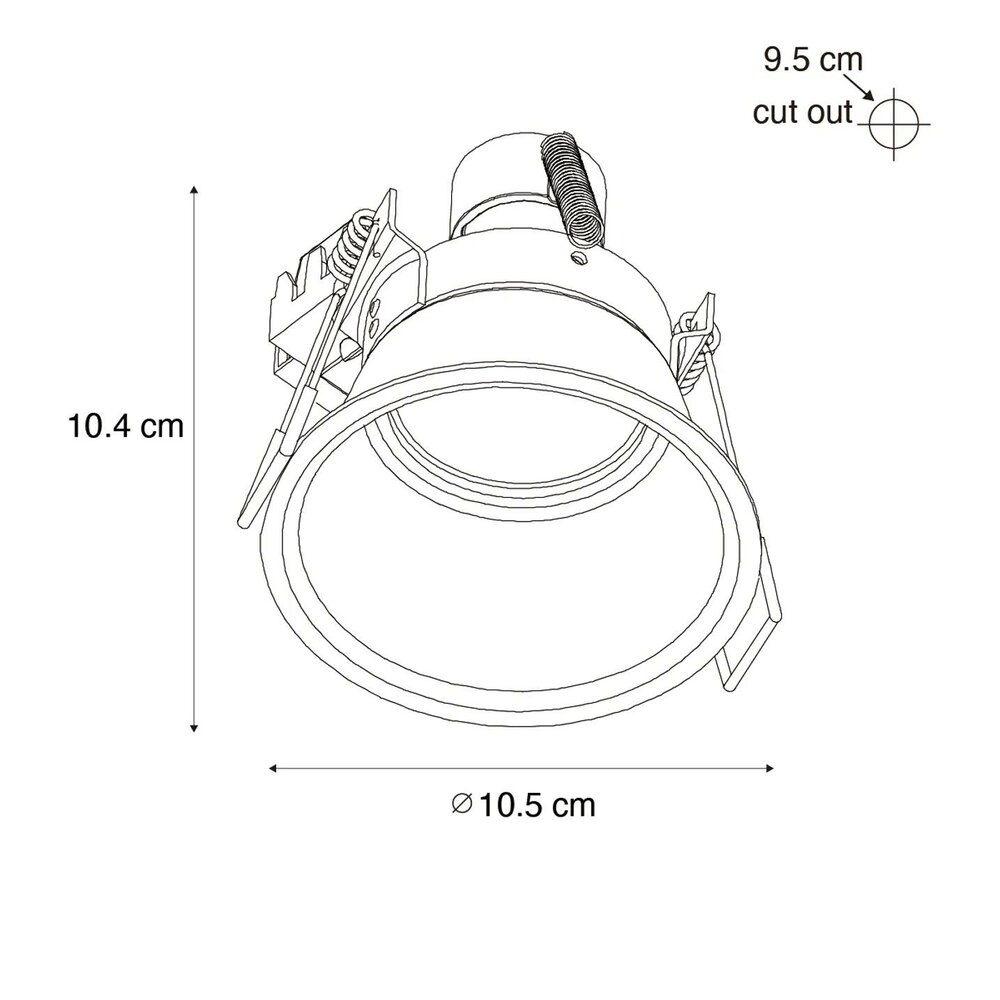 Moderne inbouwspot wit AR70 IP44 | Verzonken | 10,5cm