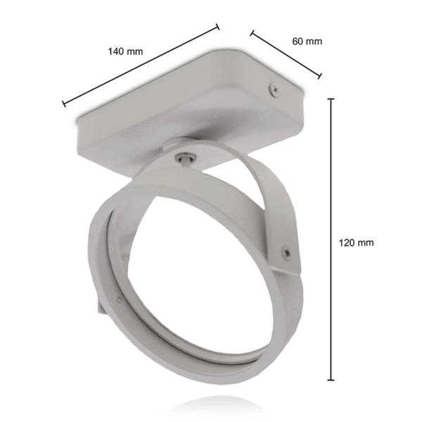 AR111 Opbouwarmatuur | 1x GU10 Fitting | Wit