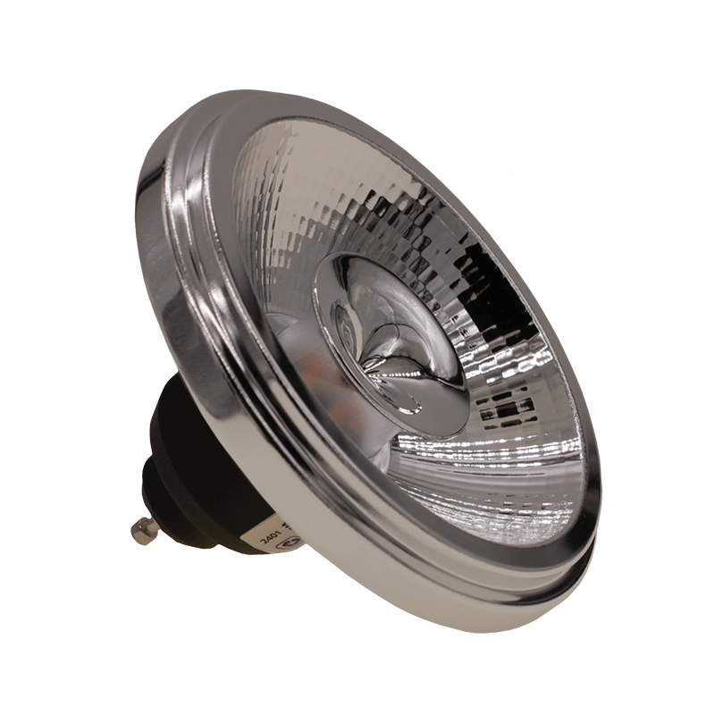 LED AR111 GU10 Spot | Zwart | 12W | 2700K | 24&deg;